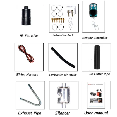 Portable 5kw Diesel Heater with One Aluminum Hole 12V/24V/220V for Truck Air Conditioning Systems - Image 4