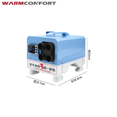 WARMCONFORT Diesel Air Heater All in One 5KW 12V Plastic Diesel Heater With Muffler - Image 2