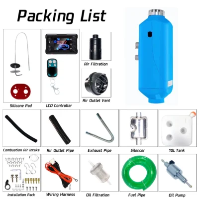 WARMCONFORT Parking Air Diesel Fuel Heater 5Kw 12V24V  Aluminumfor One Hole - Image 5