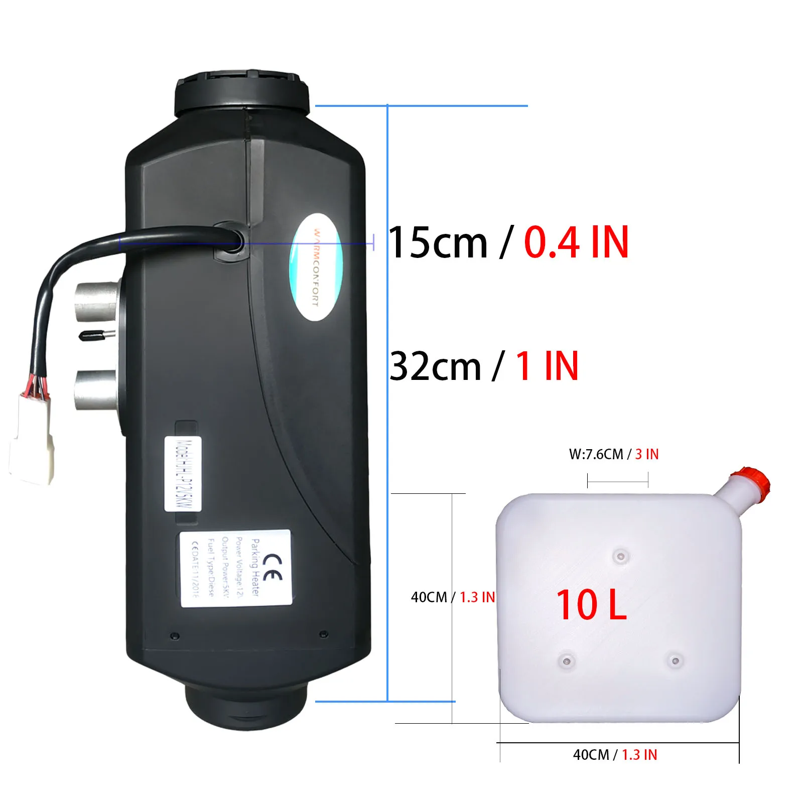 LCD Digital Remote Control Car Heater 12V24V 5KW/8KW Diesel Air Parking Heater - Image 3