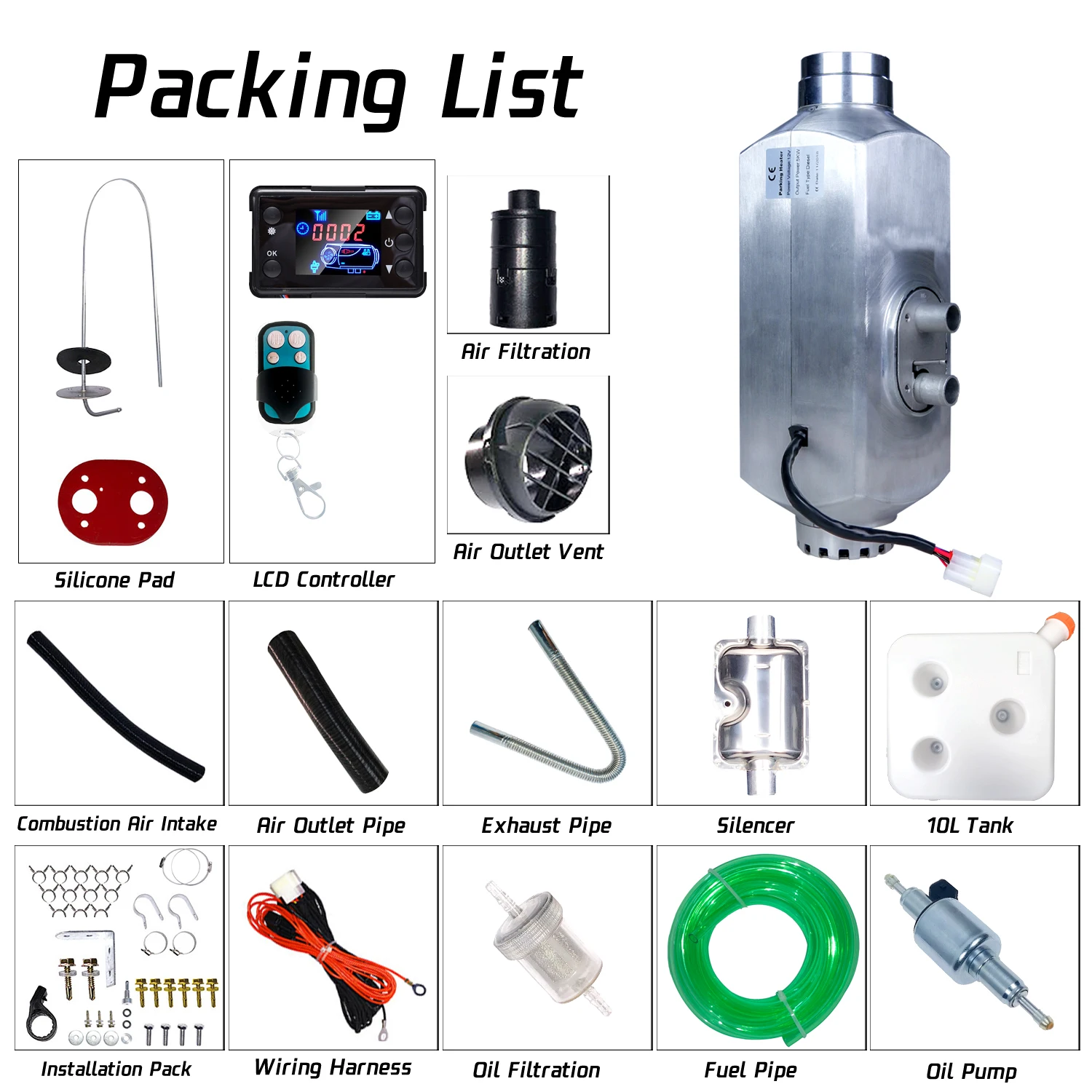 Similar to Webasto 12v 24v diesel Heater 2kw 5kw caravan Car air Parking Heater With Fuel Pump - Image 4