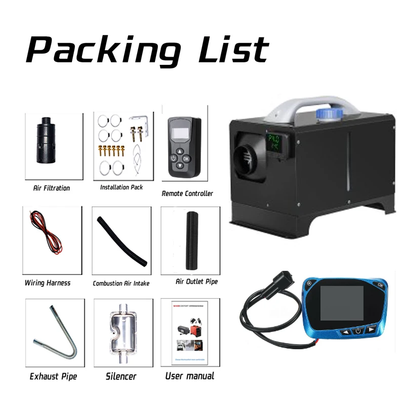 WARMCONFORT Diesel Tent Portable Heater 8KW 12V/24V Diesel Heater,Diesel Parking Heater With Remote Control - Image 6