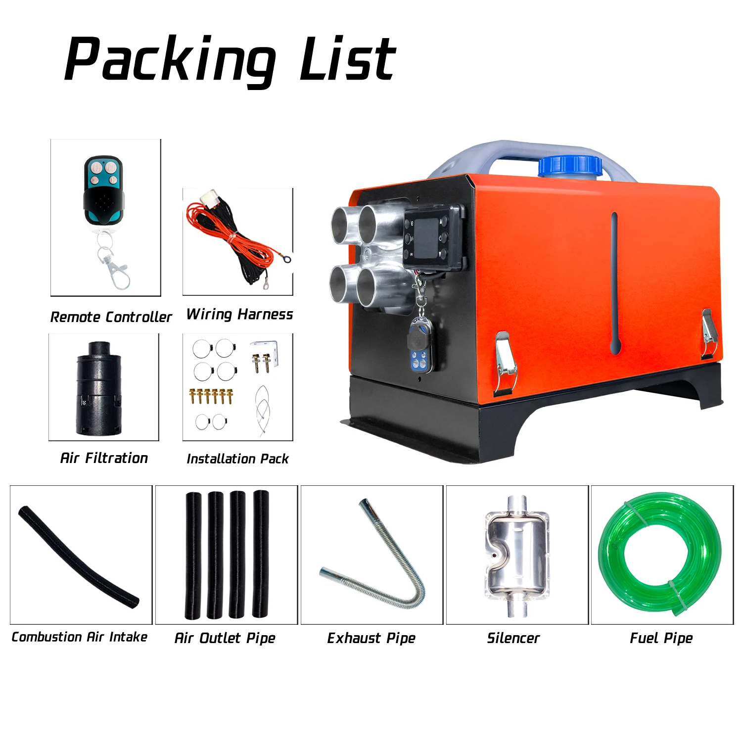 Professional Universal 5kw Air Parking Heater 12V 24V Parking air Heater Car diesel Heater for Van Excavating Machinery Truck - Image 6