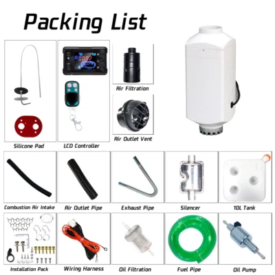 WARMCONFORT Parking Air Diesel Fuel Heater 5Kw 12V24V  Aluminumfor One Hole - Image 4