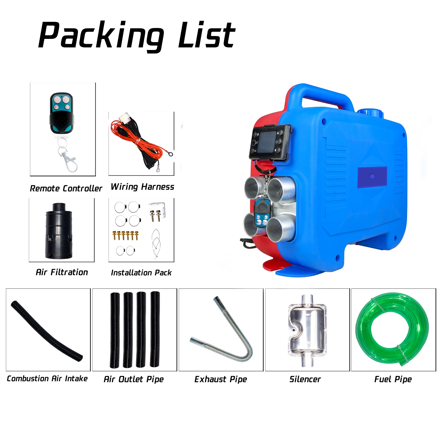 WARMCONFORT Diesel Air Parking Heater for Cargo Truck Car Bus Caravan Boat Camper SUV Chinese China 12 24 Volt CE OEM FAN ACE - Image 5