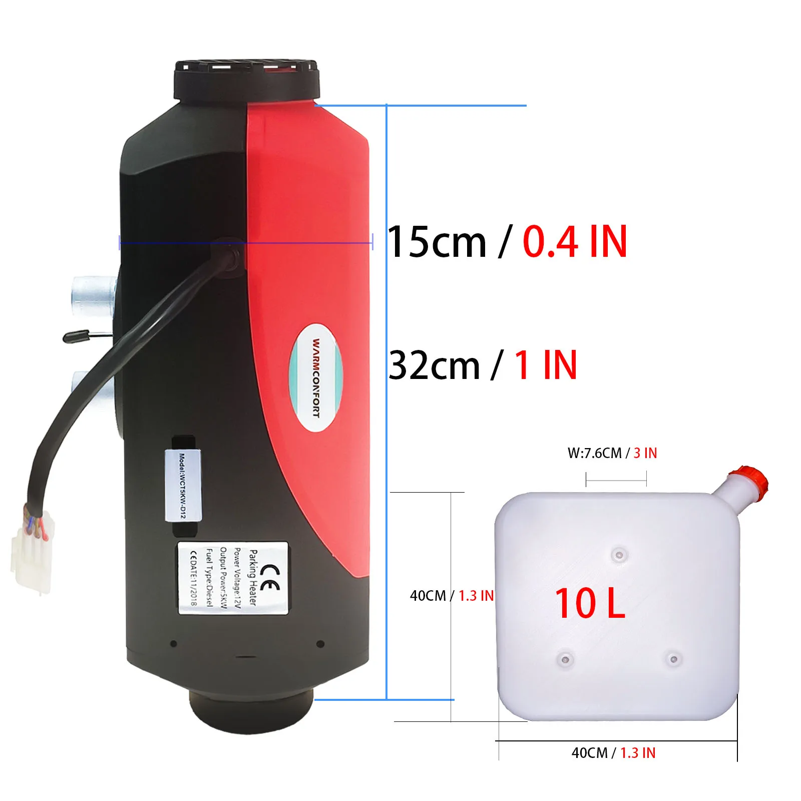 Completed Kit 5kw 12v/24v Car Parking air Heater for Truck//car/caravan Similar to Webasto - Image 2