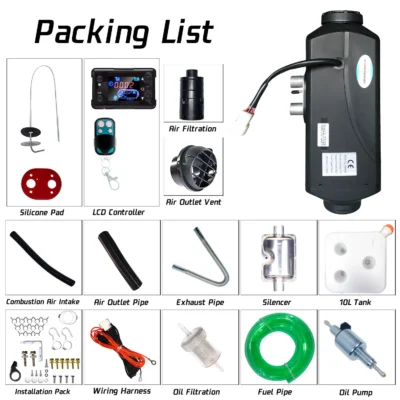 WARMCONFORT Diesel Parking Heater With LCD Monitor 5KW 12V Air Diesel Heater Parking Heater With Silencer for Truck Boat Car - Image 5