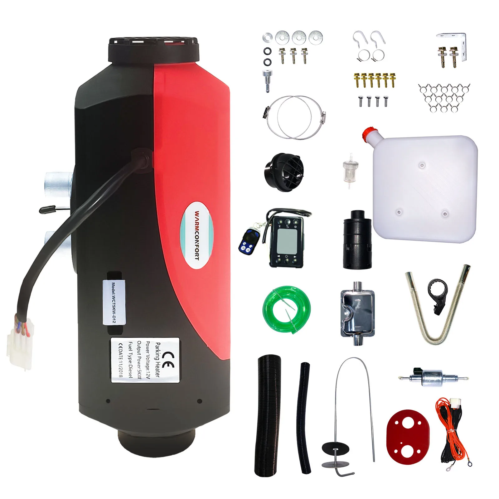 WARMCONFORT Parking Air Diesel Fuel Heater Set 5Kw 12V24V for RV/ Boat/Trailer/Truck - Image 6