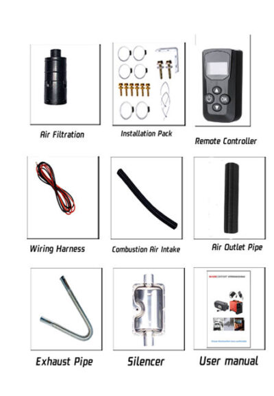 Diesel Air Heater All in One 5KW 12V Diesel Heater With Muffler Diesel Parking Heater for Car Truck RV Boats - Image 4